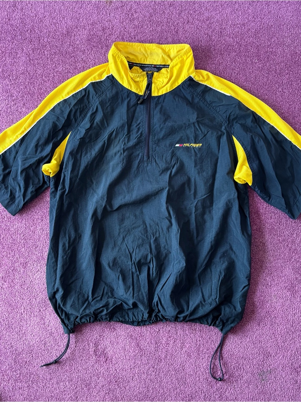 Tommy Hilfiger Yellow Windbreaker with Red & White Logo